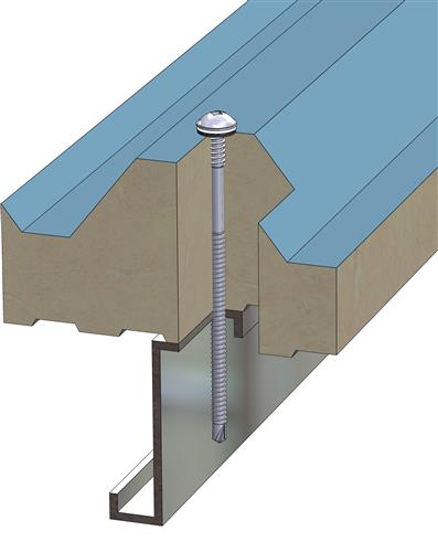 Sandwichpaneelschroef RVS Bi-metaal 6,3/5,5x79mm met Square drive #3