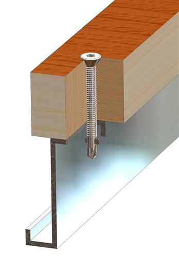Zelfborende schroef RVS A2 4.8x38 boorpunt #3 - Met vleugels voor het bevestigen van hout op staal.