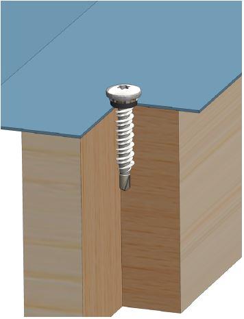 410T HiLo Zelfborende Schroef 6,3x38 - RVS SUS410 - Ring 10 mm - RAL9005M (Mat Zwart)