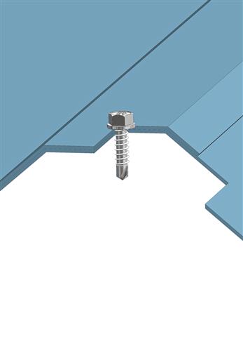 Zelfborende Schroef RVS 410 4,2x13 - RAL 7016 (Antracietgrijs) - Boorpunt #2 - Zeskantkop 1/4''