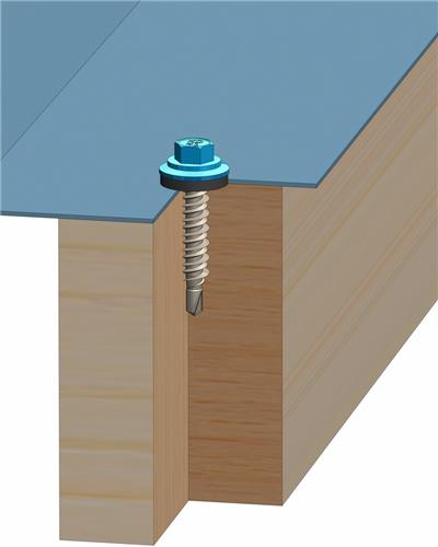 410 HiLo Zelfborende Schroef 6,3x38 - RVS SUS410 - Ring 16 mm - RAL9005M (Mat Zwart)