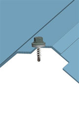 Farmerschroef van 4,8x20 - boorpunt 1 met kleur 10B19 (MUSHROOM) en alu ring voor hout