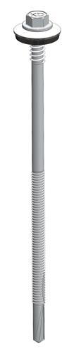 Sandwichpaneelschroef 6,3/5,5x135 mm - RVS A2 bimetaal met 22 mm afdichtingsring - boorpunt #5