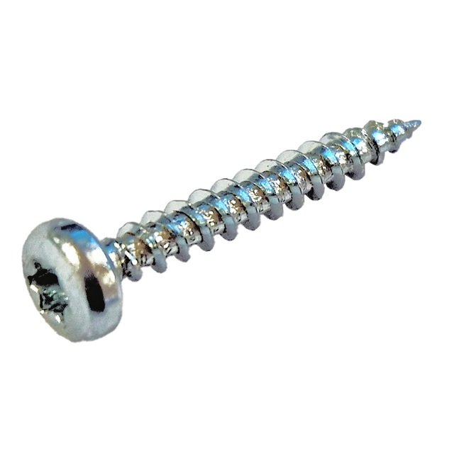 QZ Spaanplaatschroeven 3.0 x 20 mm panhead met Torx 10, verzinkt staal voor houtconstructies.