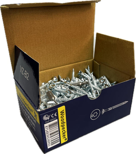 Multifunctionele houtschroef 6,0x120/72 - deeldraad, verzinkt staal, Torx 30, platverzonken kop