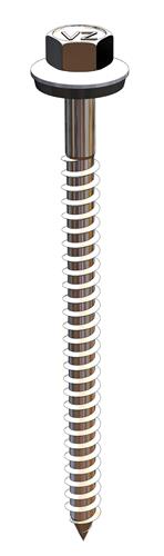 Façade schroef 6,5x25 mm - Type A, staal verzinkt met 16 mm afdichtingsring