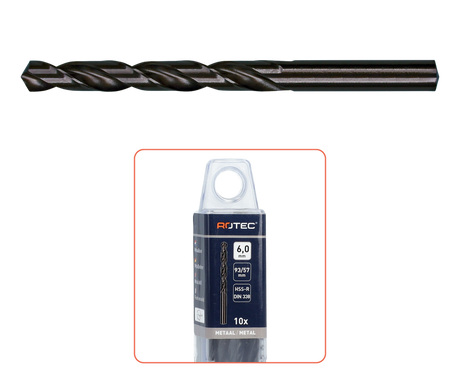 HSS-R spibo DIN338 N ø5,0 per 10 verpakt in box