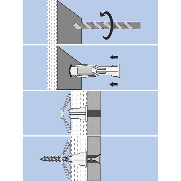 Hollewandplug 8x40mm met kraag - per 25 verpakt