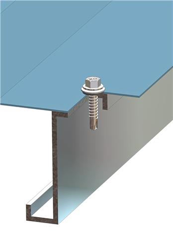 Boorschroef RVS A2 Bimetaal 4.2x16mm, Zeskante Kop, Boorpunt Type 2, RAL 9002 (Grijswit)