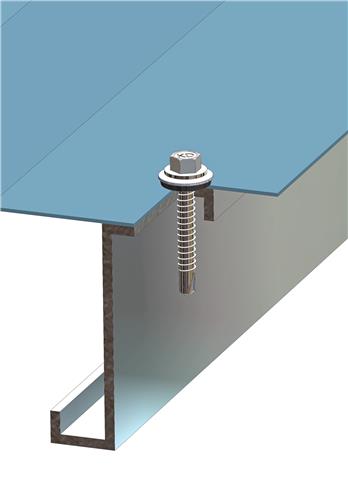 Boorschroef RVS A2 Bimetaal - 5,5 x 38 mm - Boorpunt Type 3 - Ring 16mm - Blank