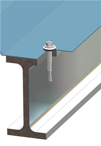 Boorschroef RVS A2 Bimetaal - 5,5 x 45 mm - Boorpunt Type 5 - Ring 16mm - RAL9002 Grijswit