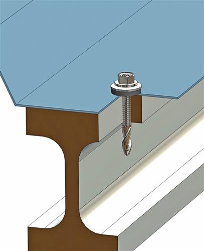 Boorschroef RVS A2 Bimetaal - 5,5 x 45 mm - Boorpunt Type 6 - Ring 16mm - Blank