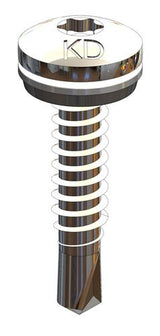 RVS Bi-metaal Boorschroef 5,5x27 mm met 12 mm Afdichtingsring - Boorpunt #2