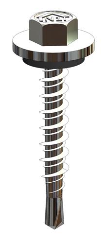 SS1 HiLo Schroef - 5,5 x 35 mm - #1 - Verzinkt met EPDM - RAL6003 Olijfgroen